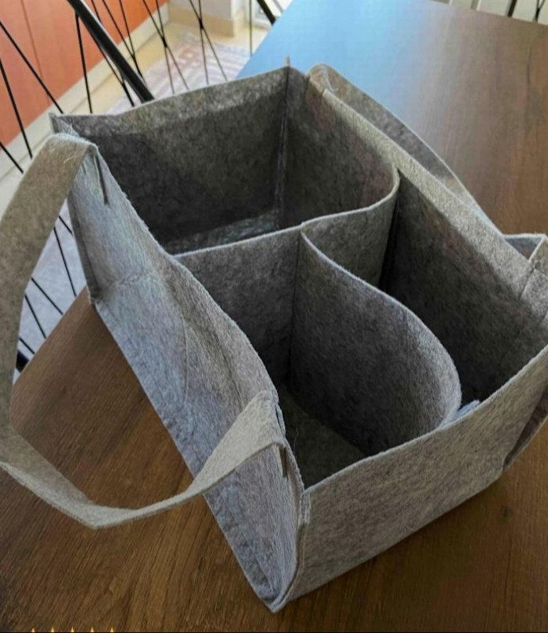 Gri keçe Bebek Çantası Düzenleyici - Görsel 2