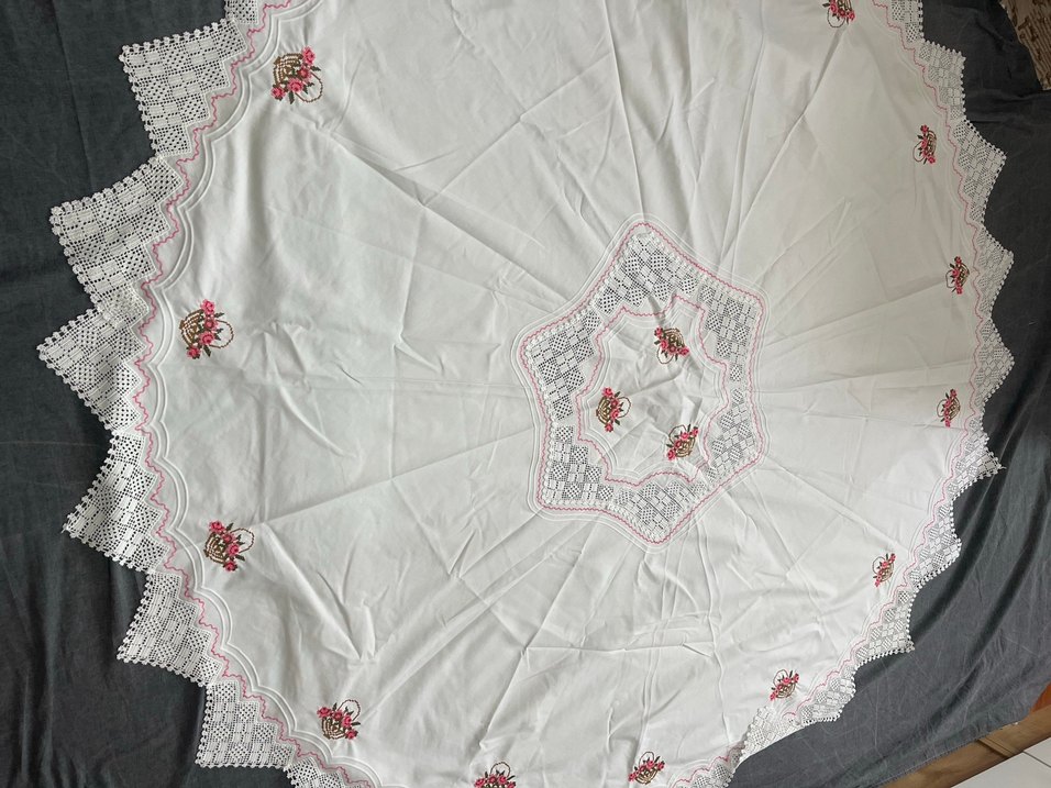 Dantelli etamin mutfak örtü seti - Görsel 5