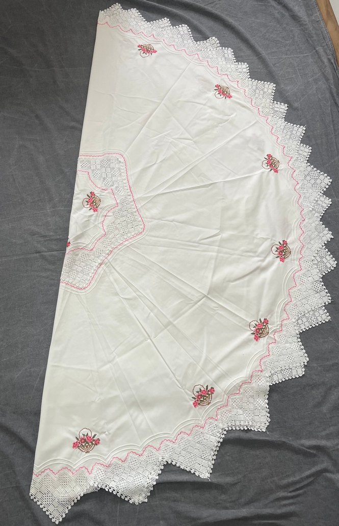 Dantelli etamin mutfak örtü seti - Görsel 2