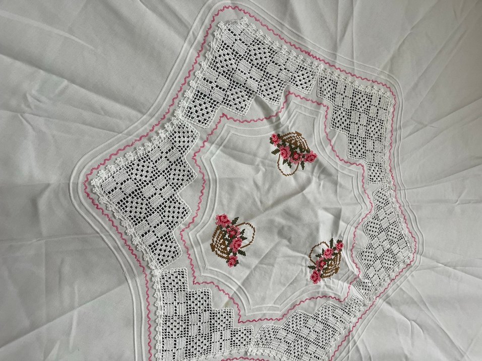 Dantelli etamin mutfak örtü seti - Görsel 4