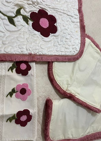 PUNCH İŞİ Beyaz Banyo Paspası Seti - Görsel 5