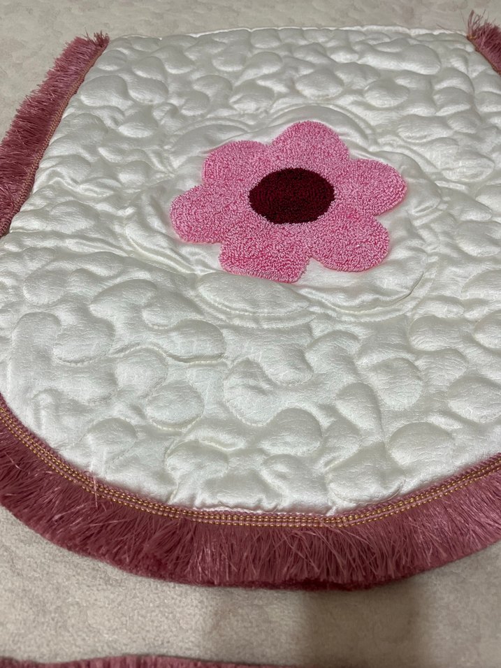 PUNCH İŞİ Beyaz Banyo Paspası Seti - Görsel 4