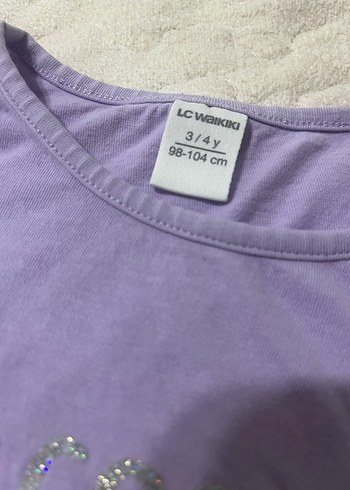 LCW Kız Çocuk Mor Baskılı Tişört - Görsel 2
