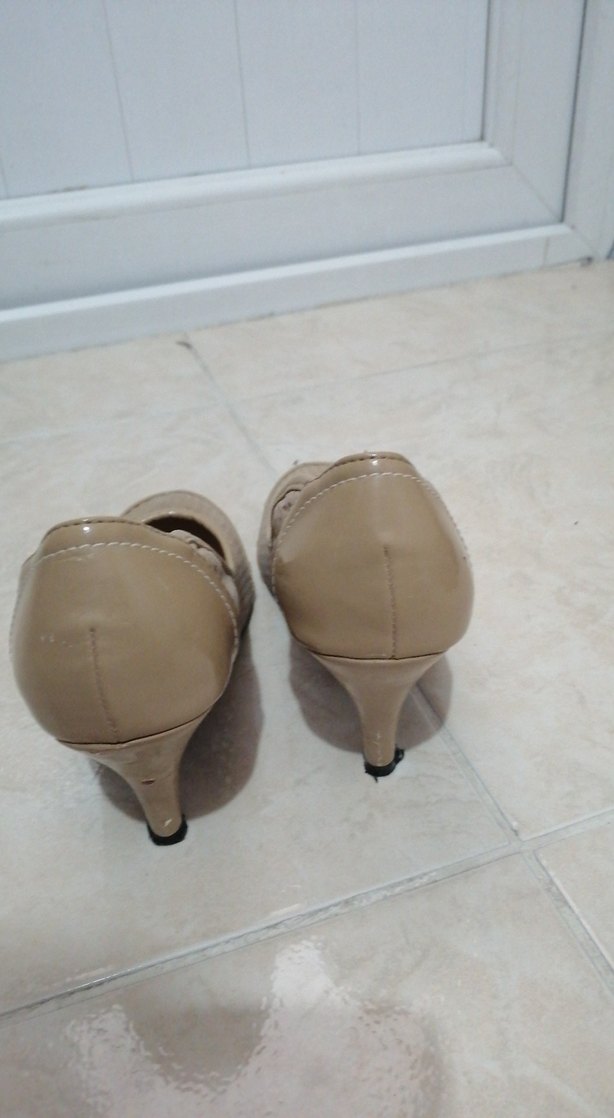 Bej Dolgu Topuklu Kadın Stiletto - Görsel 5