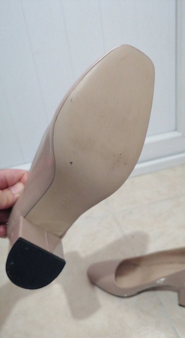 Bej Kadın Kalin  Topuklu - Görsel 4