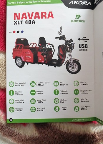 Mavi Elektrikli Üç Tekerlekli Bisiklet - Görsel 3