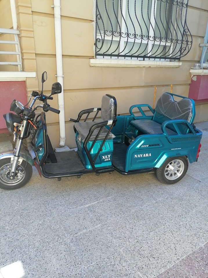 Mavi Elektrikli Üç Tekerlekli Bisiklet - Görsel 5