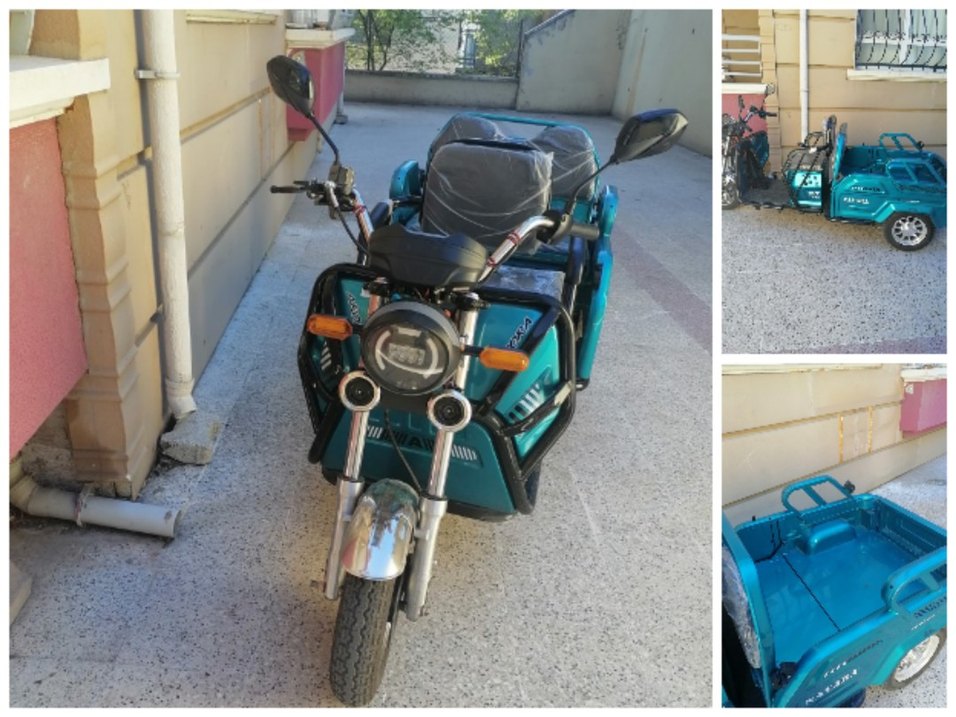 Mavi Elektrikli Üç Tekerlekli Bisiklet - Görsel 4