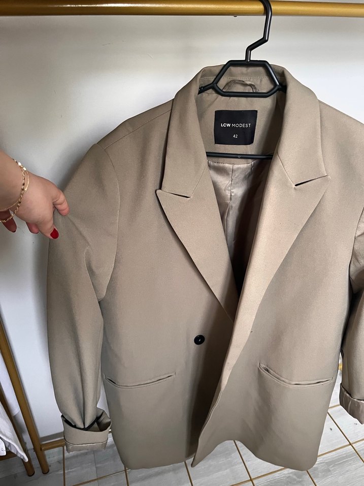 Yeşil Midi Kadın Blazer Ceket - Görsel 3