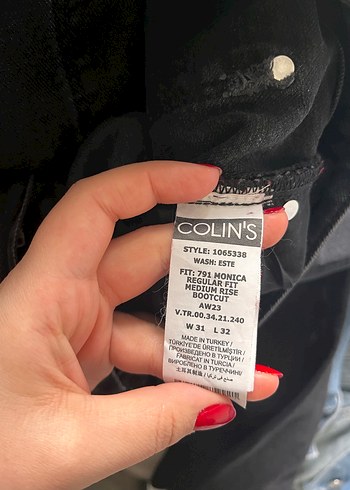 Gri Geniş Kesim  Kadın Jean - Görsel 5