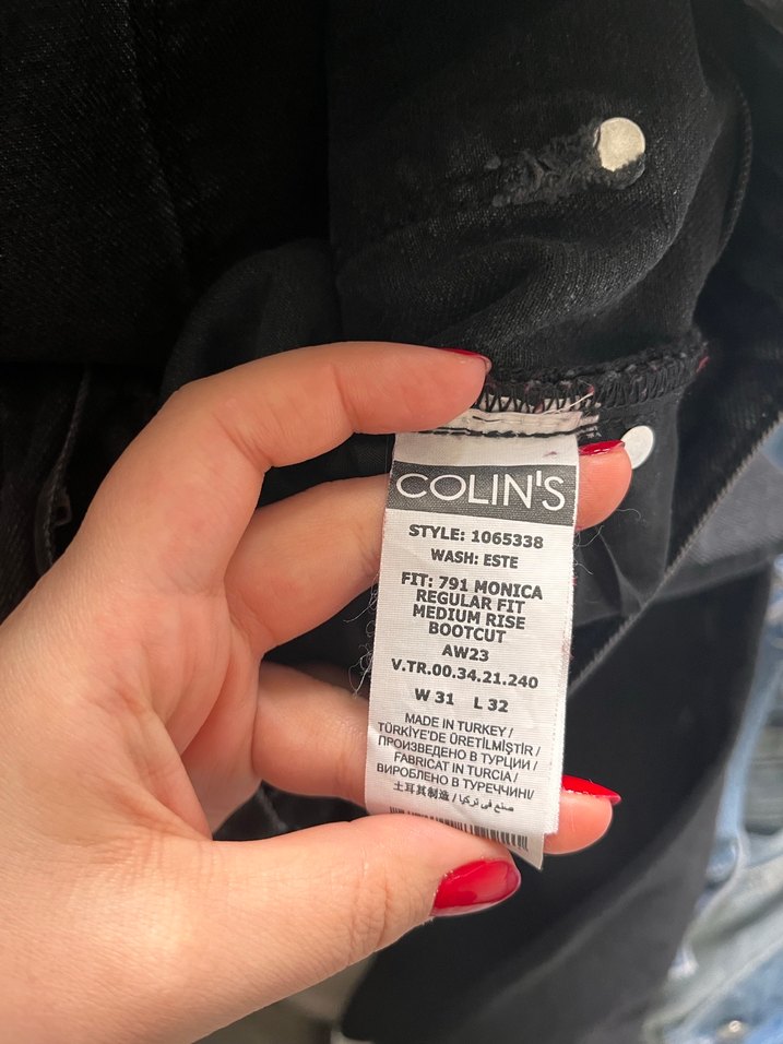 Gri Geniş Kesim  Kadın Jean - Görsel 5