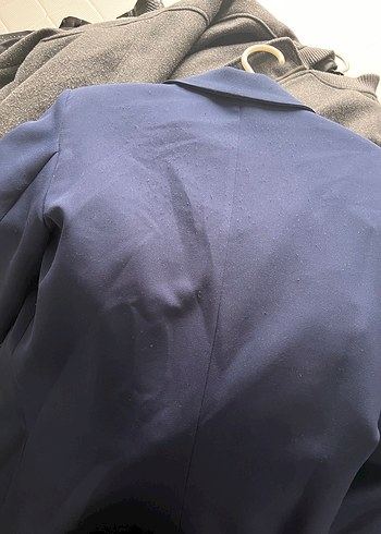 Lacivert Kadın Denim Blazer Ceket - Görsel 3