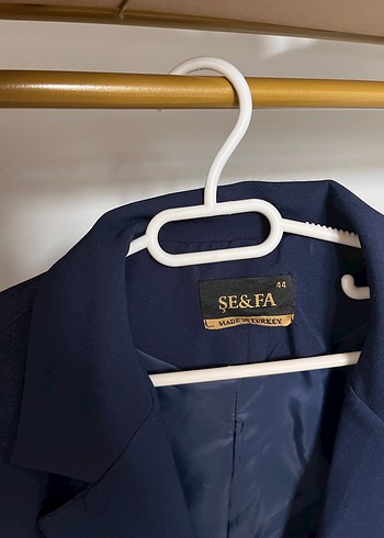 Lacivert Kadın Denim Blazer Ceket - Görsel 2