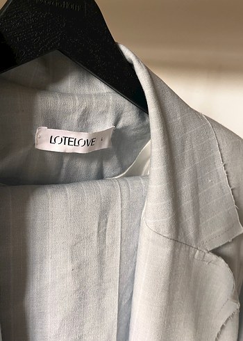 Beyaz Keten Kadın Blazer Ceket Pantolon Takım - Görsel 6