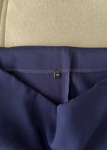 Lacivert Bağcıklı Mini Şort Etek - Görsel 2