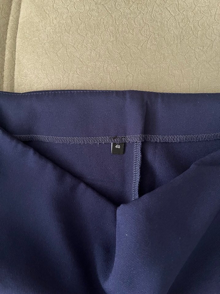 Lacivert Bağcıklı Mini Şort Etek - Görsel 2