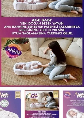 Bebek Reflü Yatağı Taşıma Çantalı Beyaz - Görsel 2