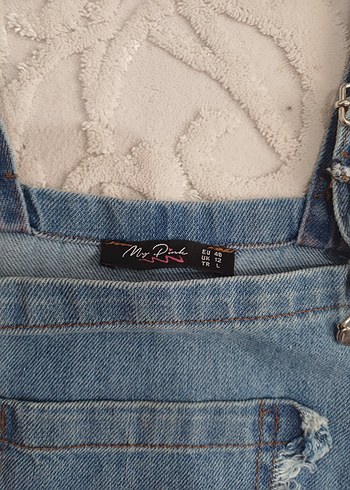 Kadın Bohem Denim Midi Salopet - Görsel 2