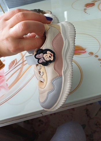 Kız Çocuk Beyaz Pastel Spor Ayakkabı - Görsel 2