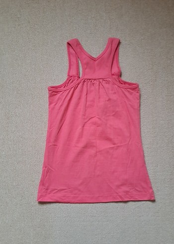 Kız Çocuk Pembe Baskılı Düğmeli Atlet - Görsel 2