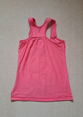 Kız Çocuk Pembe Baskılı Düğmeli Atlet - Görsel 4