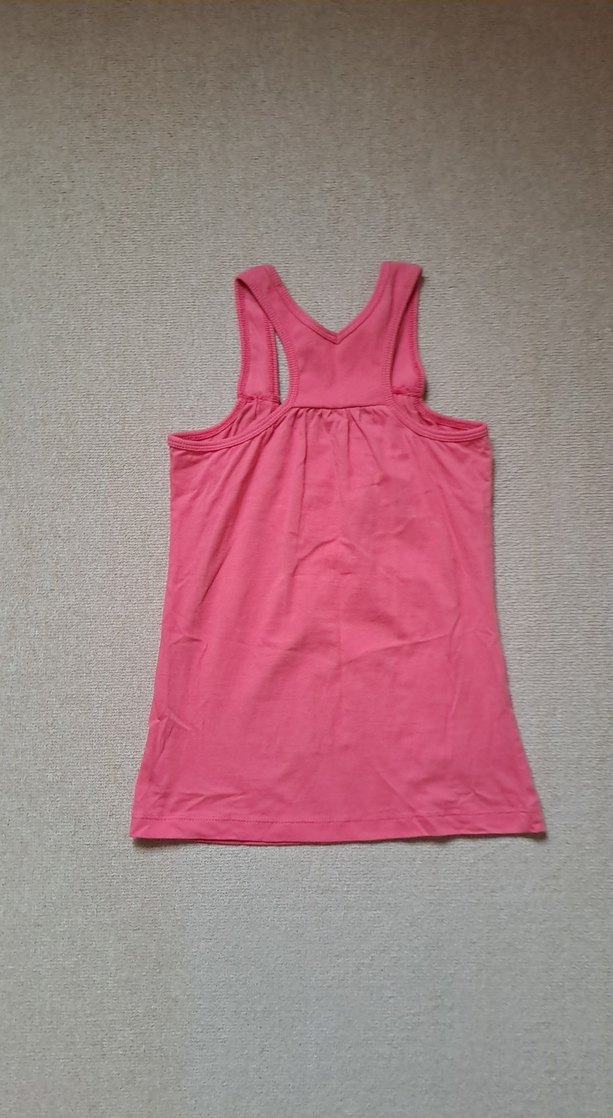 Kız Çocuk Pembe Baskılı Düğmeli Atlet - Görsel 2