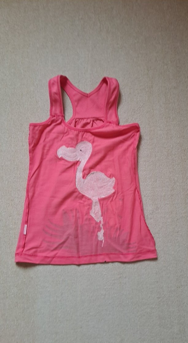 Kız Çocuk Pembe Baskılı Düğmeli Atlet - Görsel 3