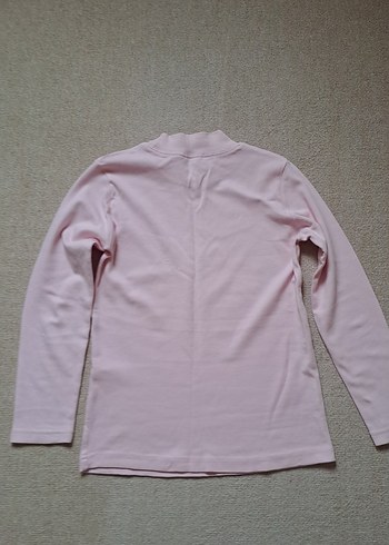 Kız Çocuk Pembe Uzun Kollu Basic Sweatshirt - Görsel 2