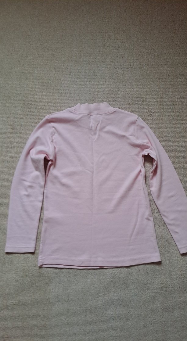 Kız Çocuk Pembe Uzun Kollu Basic Sweatshirt - Görsel 2