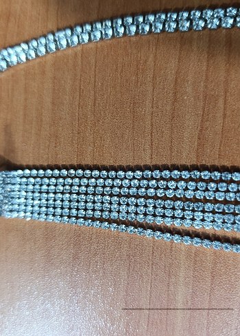 Payetli Kadın Takı Seti -  şeffaf taşlı - Görsel 4