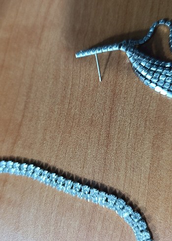 Payetli Kadın Takı Seti -  şeffaf taşlı - Görsel 5