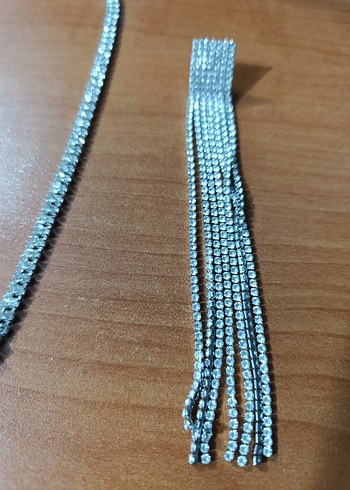 Payetli Kadın Takı Seti -  şeffaf taşlı - Görsel 6