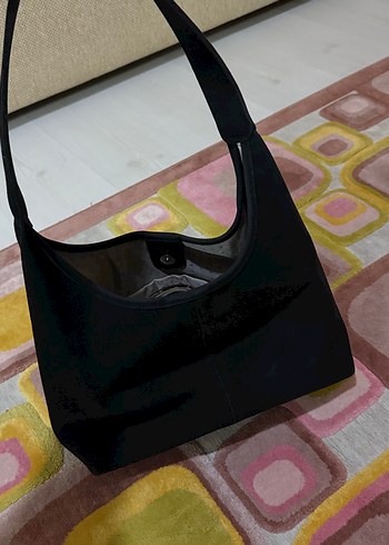 Siyah Süet Kadın Çanta - Görsel 2