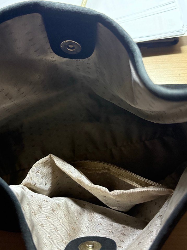 Siyah Süet Kadın Çanta - Görsel 3