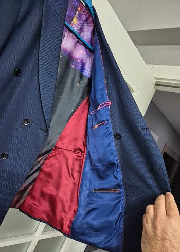 TOSS 52 Beden Özel Tasarım Kruvaze Ceket - Görsel 5