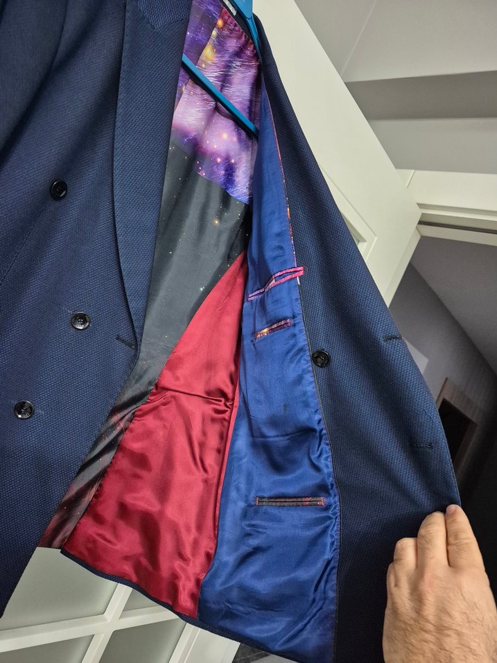 TOSS 52 Beden Özel Tasarım Kruvaze Ceket - Görsel 5