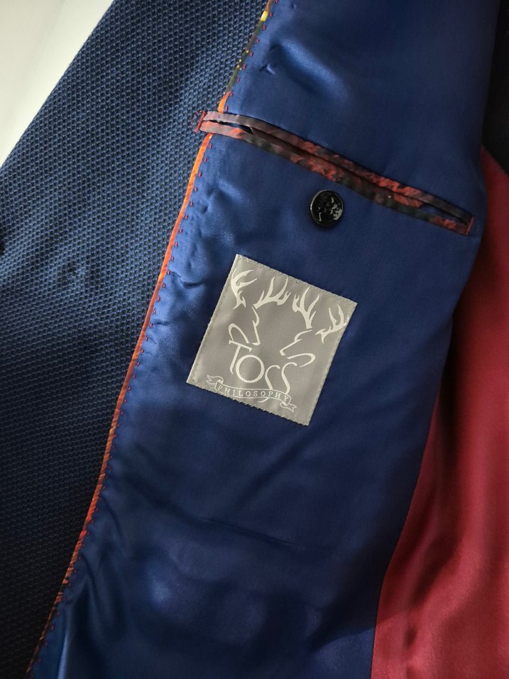 TOSS 52 Beden Özel Tasarım Kruvaze Ceket - Görsel 4