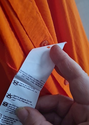 IPEKYOL Turuncu Düğmeli Kadın Gömlek - Görsel 4