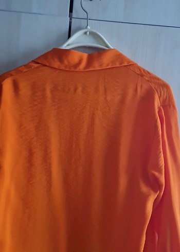 IPEKYOL Turuncu Düğmeli Kadın Gömlek - Görsel 5