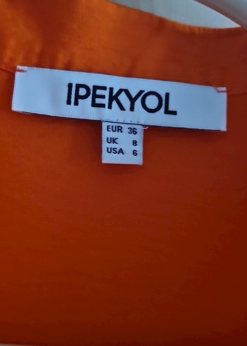 IPEKYOL Turuncu Düğmeli Kadın Gömlek - Görsel 2