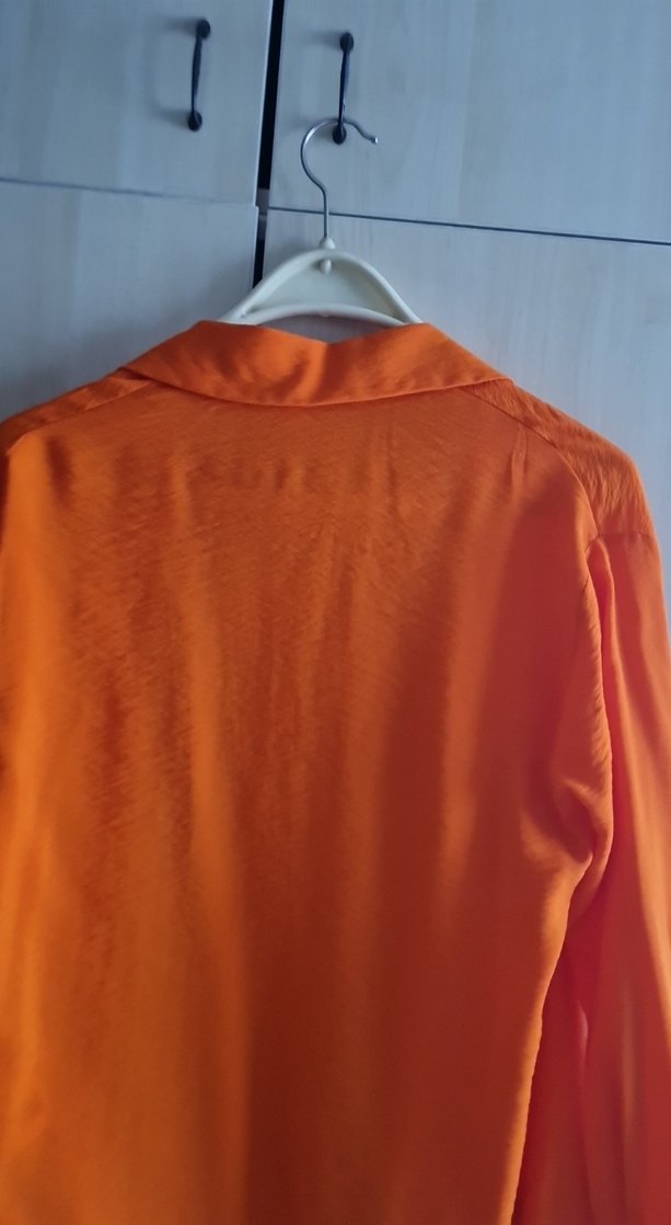 IPEKYOL Turuncu Düğmeli Kadın Gömlek - Görsel 5