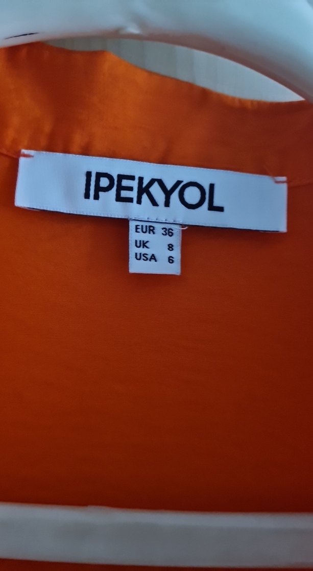 IPEKYOL Turuncu Düğmeli Kadın Gömlek - Görsel 2