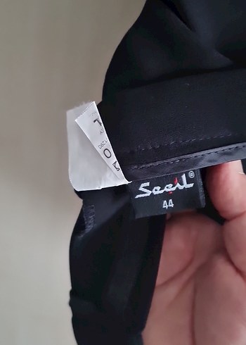 Kadın Siyah Pilili Kumaş Pantolon - Görsel 2