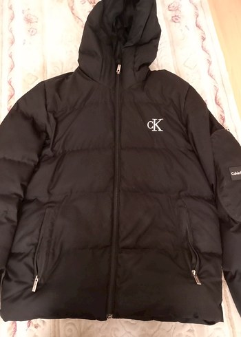 Calvin Klein Siyah Kapusonlu Sisme Mont
