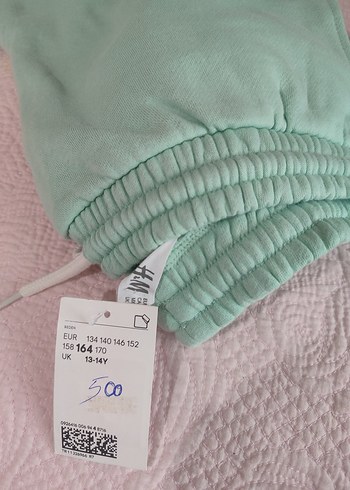 Yeşil Baskılı Bol Kesim Kadın Eşofman Altı - Görsel 6