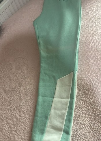 Yeşil Baskılı Bol Kesim Kadın Eşofman Altı - Görsel 5