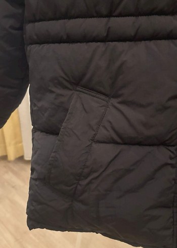 Siyah Kapüşonlu Kadın Kışlık Mont - Görsel 10