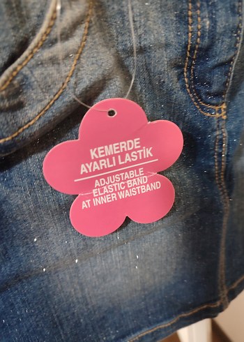 Kız Çocuk Koyu Denim Etek - Görsel 7