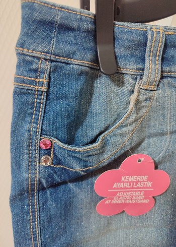 Kız Çocuk Koyu Denim Etek - Görsel 8