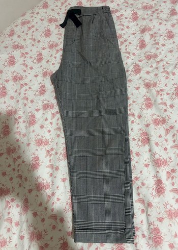 Gri Pamuklu Salaş Midi kız çocuk Kumaş Pantolon - Görsel 2